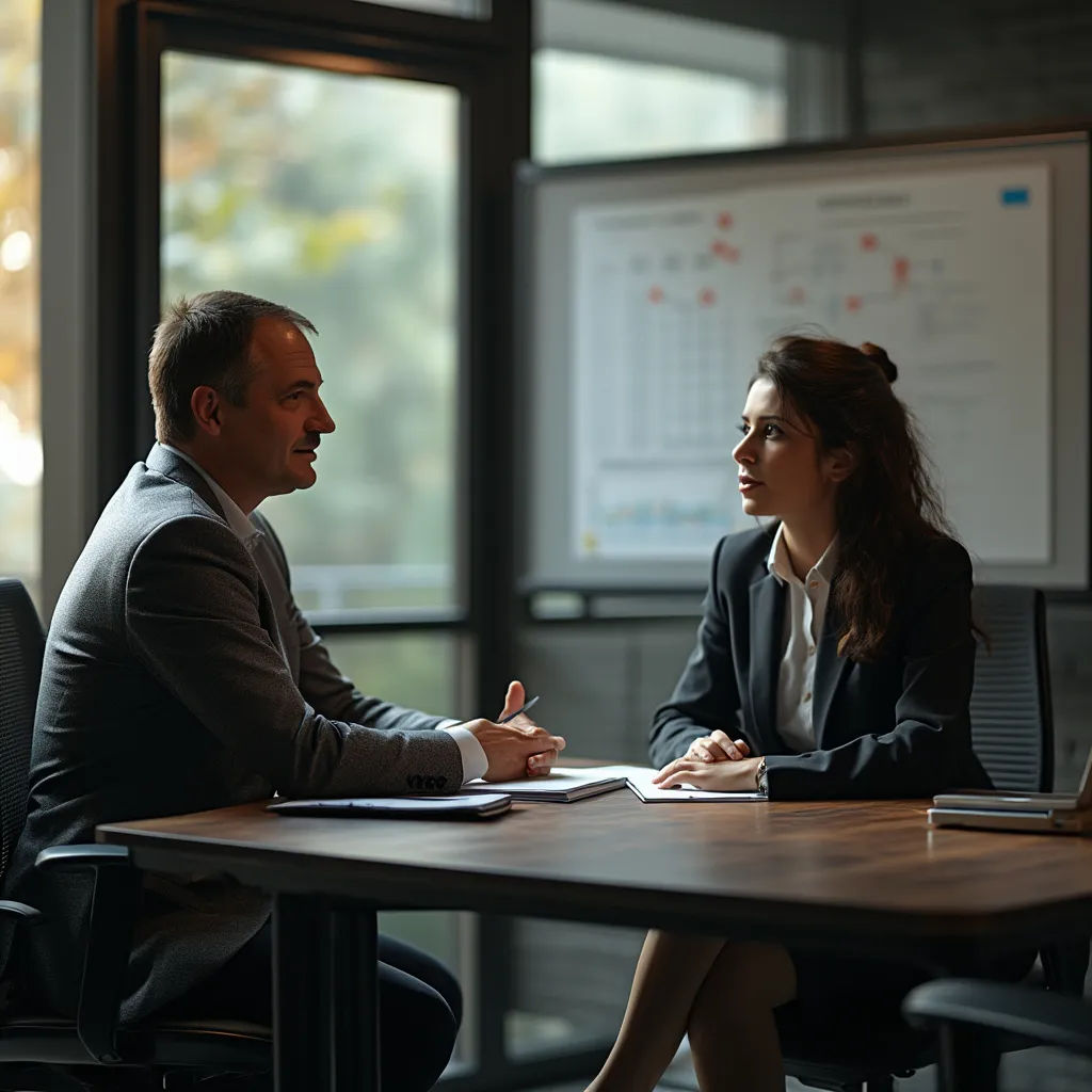 Consultor interactuando con un cliente